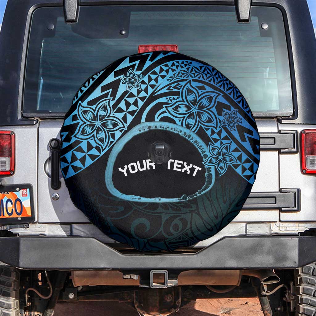 Personalised Pohnpei Nukuoro Micronesia Spare Tire Cover Polynesian Tattoo Curves Blue Version LT14 Blue - Polynesian Pride