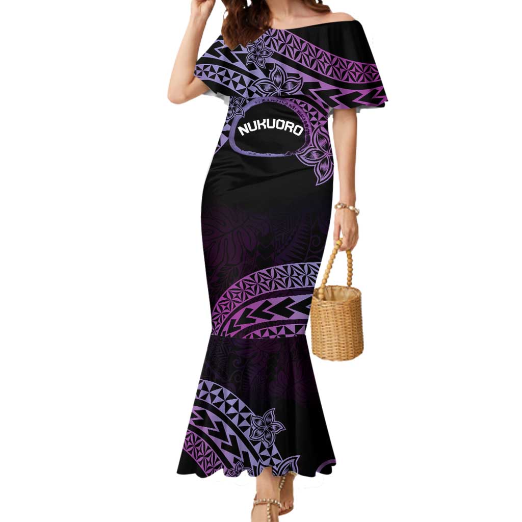 Personalised Pohnpei Nukuoro Micronesia Mermaid Dress Polynesian Tattoo Curves Purple Version LT14 Women Purple - Polynesian Pride
