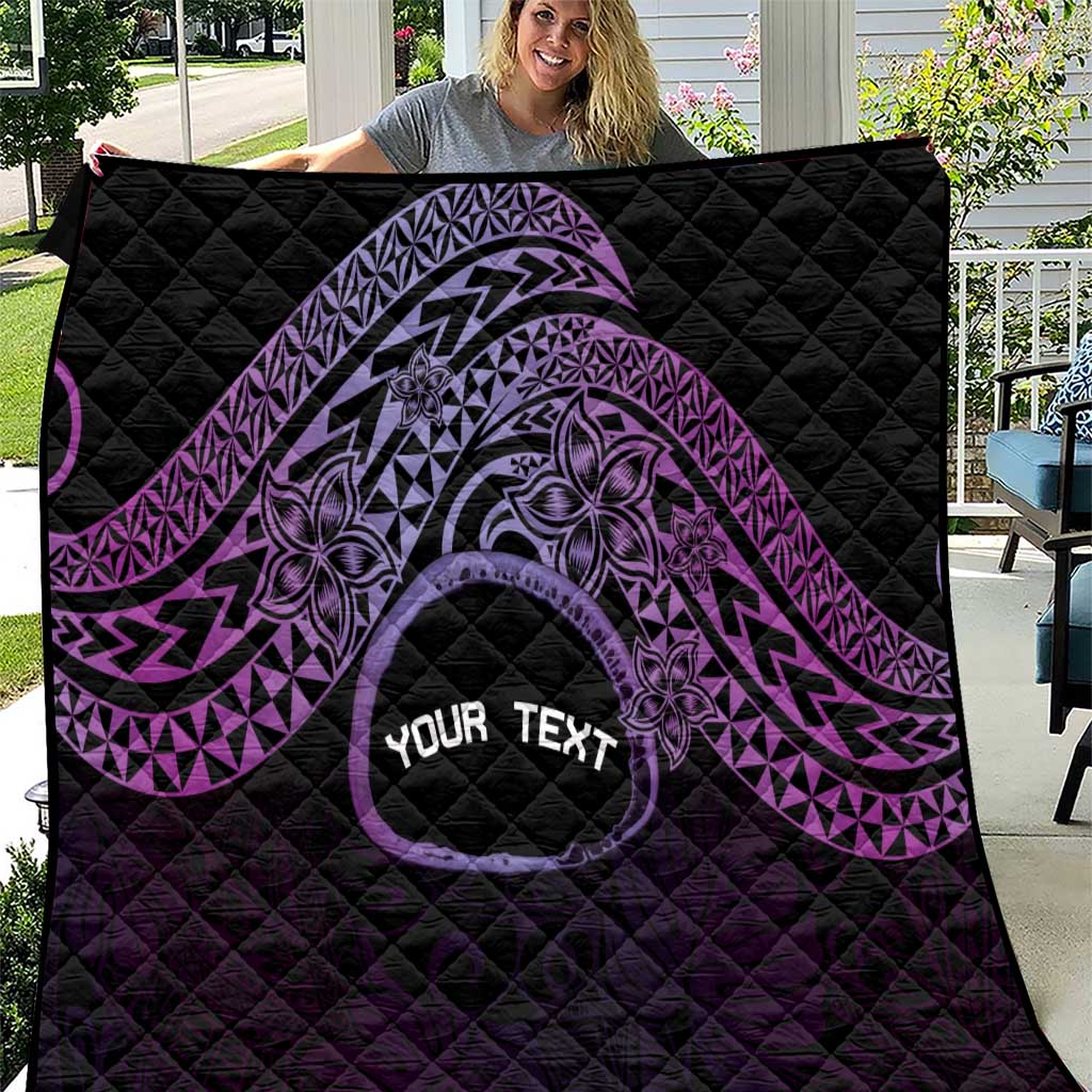 Personalised Pohnpei Nukuoro Micronesia Quilt Polynesian Tattoo Curves Purple Version LT14 Purple - Polynesian Pride