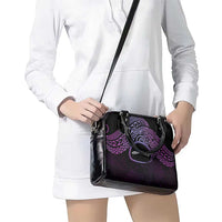 Personalised Pohnpei Nukuoro Micronesia Shoulder Handbag Polynesian Tattoo Curves Purple Version LT14 - Polynesian Pride
