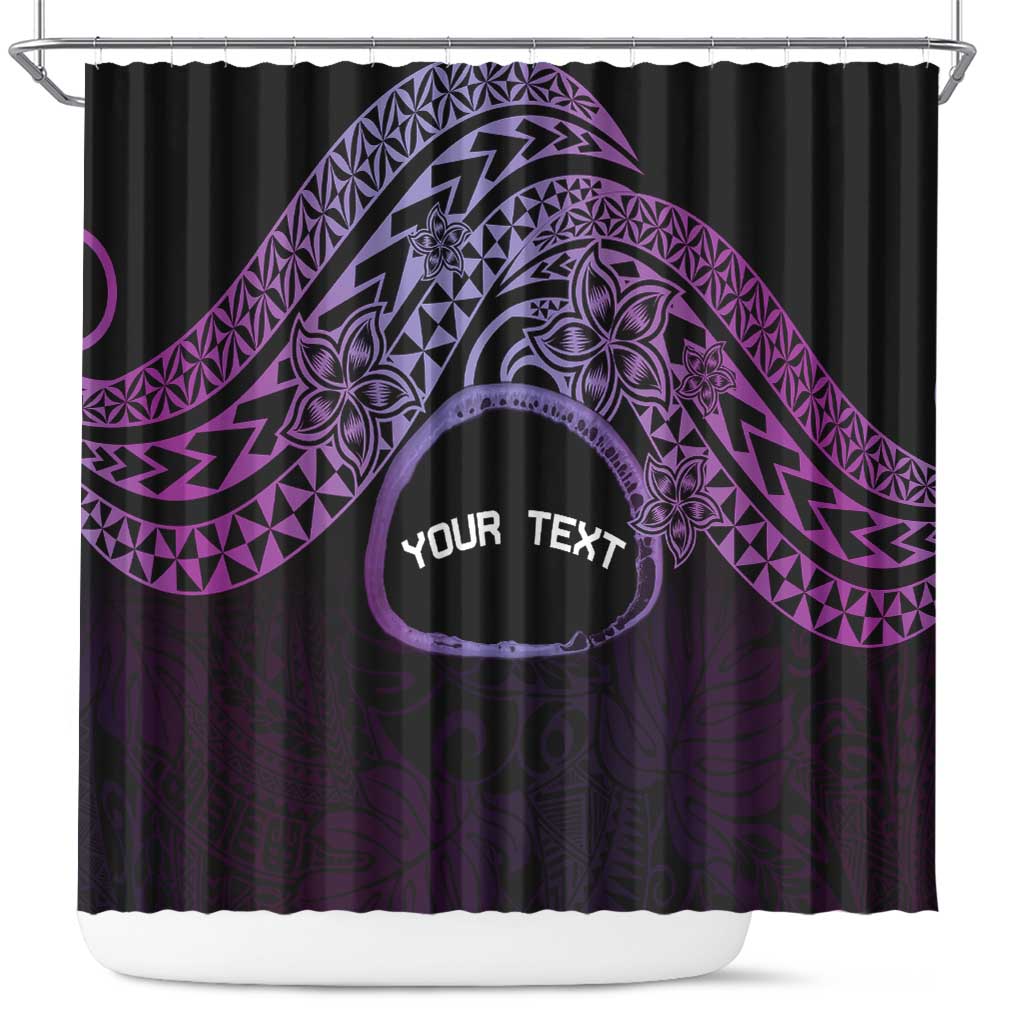 Personalised Pohnpei Nukuoro Micronesia Shower Curtain Polynesian Tattoo Curves Purple Version LT14 Purple - Polynesian Pride