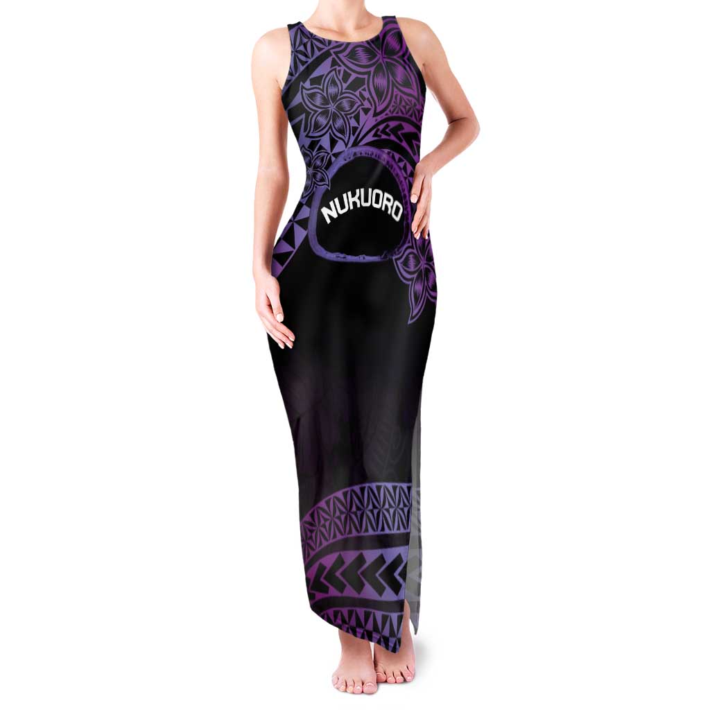 Personalised Pohnpei Nukuoro Micronesia Tank Maxi Dress Polynesian Tattoo Curves Purple Version LT14 Women Purple - Polynesian Pride