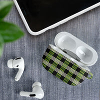 Aloha Hawaii Pakalana Pikake Lei AirPods Case Palaka Inspired Hawaiian-plaid Black