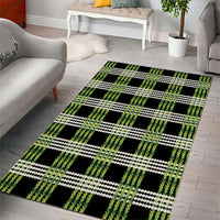 Aloha Hawaii Pakalana Pikake Lei Area Rug Palaka Inspired Hawaiian-plaid Black