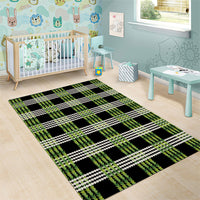 Aloha Hawaii Pakalana Pikake Lei Area Rug Palaka Inspired Hawaiian-plaid Black