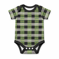 Aloha Hawaii Pakalana Pikake Lei Baby Onesie Palaka Inspired Hawaiian-plaid Black