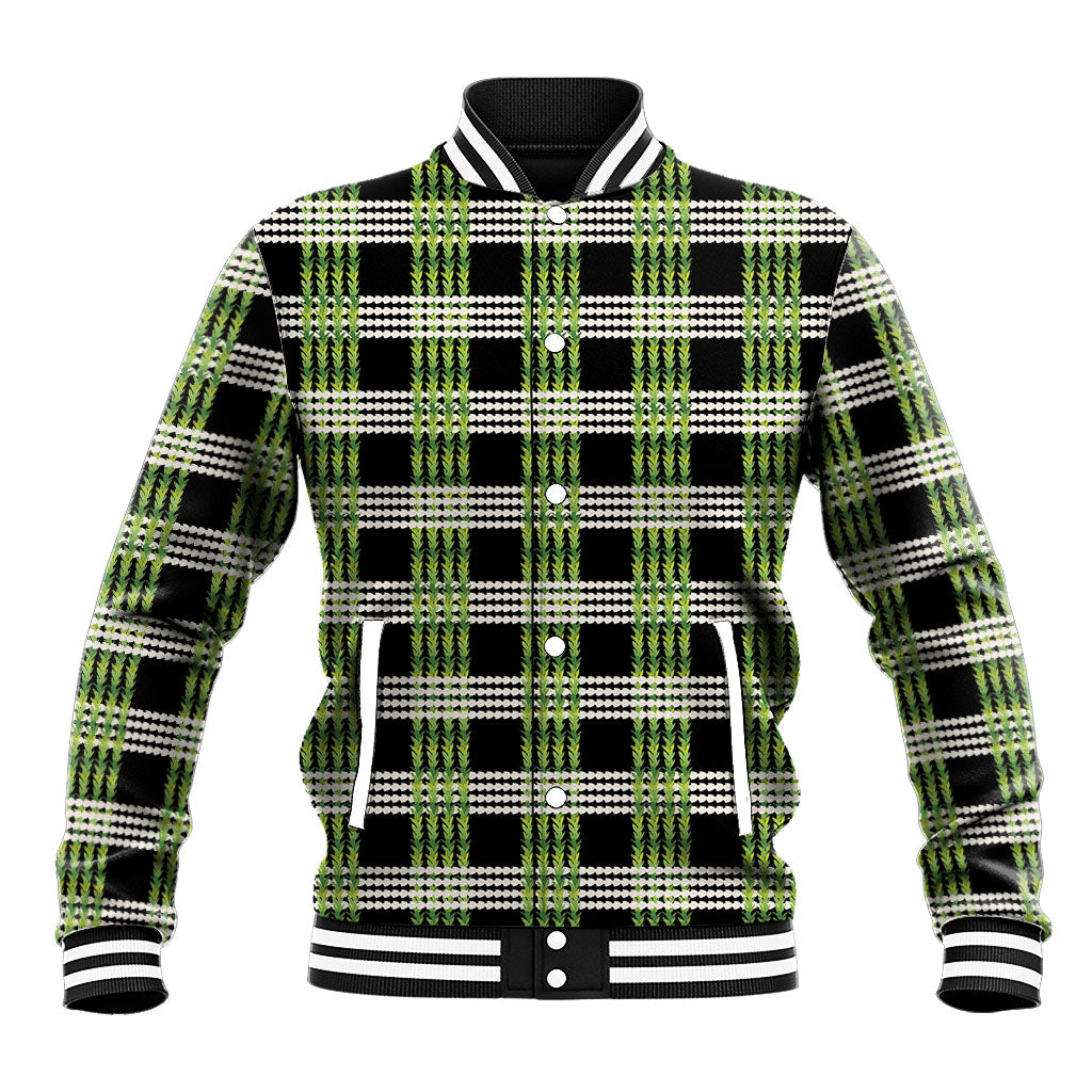 Aloha Hawaii Pakalana Pikake Lei Baseball Jacket Palaka Inspired Hawaiian-plaid Black