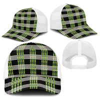 Aloha Hawaii Pakalana Pikake Lei Baseball Net Cap Palaka Inspired Hawaiian-plaid Black