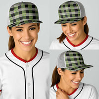 Aloha Hawaii Pakalana Pikake Lei Baseball Net Cap Palaka Inspired Hawaiian-plaid Black