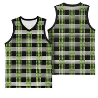 Aloha Hawaii Pakalana Pikake Lei Basketball Jersey Palaka Inspired Hawaiian-plaid Black