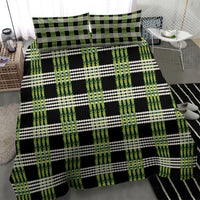Aloha Hawaii Pakalana Pikake Lei Bedding Set Palaka Inspired Hawaiian-plaid Black