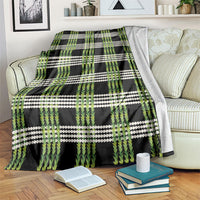 Aloha Hawaii Pakalana Pikake Lei Blanket Palaka Inspired Hawaiian-plaid Black