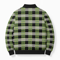 Aloha Hawaii Pakalana Pikake Lei Bomber Puffer Jacket Palaka Inspired Hawaiian-plaid Black