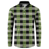 Aloha Hawaii Pakalana Pikake Lei Button Sweatshirt Palaka Inspired Hawaiian-plaid Black