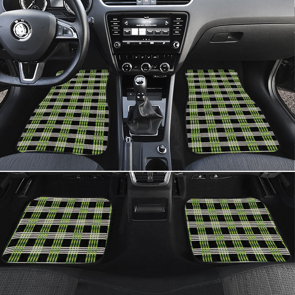 Aloha Hawaii Pakalana Pikake Lei Car Mats Palaka Inspired Hawaiian-plaid Black