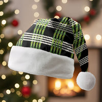 Aloha Hawaii Pakalana Pikake Lei Christmas Santa Hat Palaka Inspired Hawaiian-plaid Black