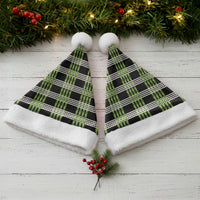Aloha Hawaii Pakalana Pikake Lei Christmas Santa Hat Palaka Inspired Hawaiian-plaid Black