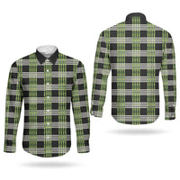 Aloha Hawaii Pakalana Pikake Lei Couples Matching Short Sleeve Bodycon Dress and Long Sleeve Button Shirt Palaka Inspired Hawaiian-plaid Black