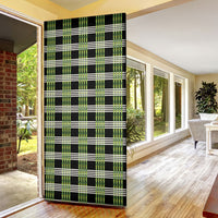 Aloha Hawaii Pakalana Pikake Lei Door Cover Palaka Inspired Hawaiian-plaid Black