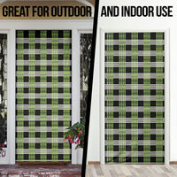 Aloha Hawaii Pakalana Pikake Lei Door Cover Palaka Inspired Hawaiian-plaid Black