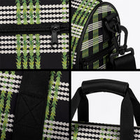 Aloha Hawaii Pakalana Pikake Lei Duffle Bag Palaka Inspired Hawaiian-plaid Black