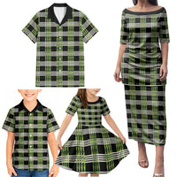 Aloha Hawaii Pakalana Pikake Lei Family Matching Puletasi and Hawaiian Shirt Palaka Inspired Hawaiian-plaid Black