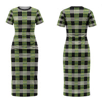 Aloha Hawaii Pakalana Pikake Lei Family Matching Short Sleeve Bodycon Dress and Hawaiian Shirt Palaka Inspired Hawaiian-plaid Black