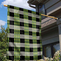 Aloha Hawaii Pakalana Pikake Lei Garden Flag Palaka Inspired Hawaiian-plaid Black