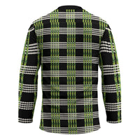 Aloha Hawaii Pakalana Pikake Lei Hockey Jersey Palaka Inspired Hawaiian-plaid Black