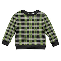 Aloha Hawaii Pakalana Pikake Lei Kid Ugly Christmas Sweater Palaka Inspired Hawaiian-plaid Black
