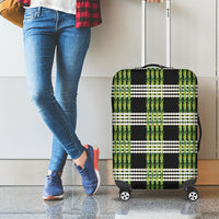 Aloha Hawaii Pakalana Pikake Lei Luggage Cover Palaka Inspired Hawaiian-plaid Black