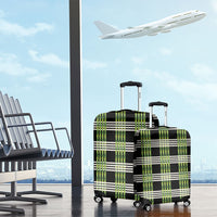 Aloha Hawaii Pakalana Pikake Lei Luggage Cover Palaka Inspired Hawaiian-plaid Black