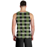 Aloha Hawaii Pakalana Pikake Lei Men Tank Top Palaka Inspired Hawaiian-plaid Black