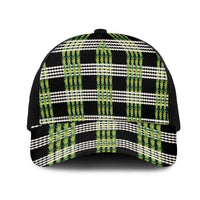 Aloha Hawaii Pakalana Pikake Lei Mesh Trucker Cap Palaka Inspired Hawaiian-plaid Black