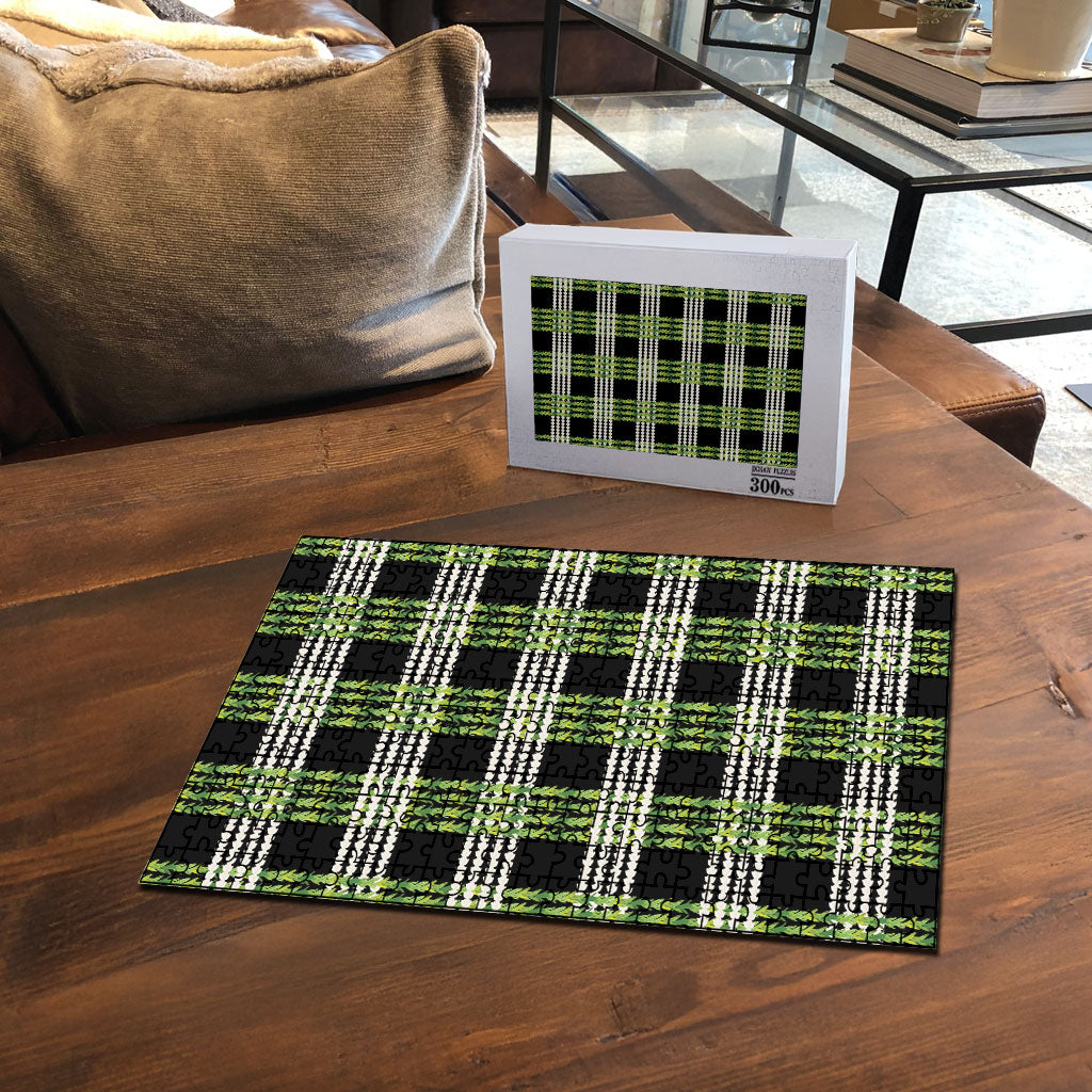 Aloha Hawaii Pakalana Pikake Lei Puzzle Palaka Inspired Hawaiian-plaid Black