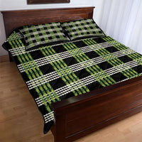 Aloha Hawaii Pakalana Pikake Lei Quilt Bed Set Palaka Inspired Hawaiian-plaid Black