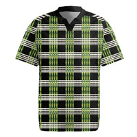 Aloha Hawaii Pakalana Pikake Lei Rugby Jersey Palaka Inspired Hawaiian-plaid Black