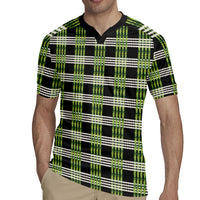 Aloha Hawaii Pakalana Pikake Lei Rugby Jersey Palaka Inspired Hawaiian-plaid Black