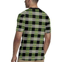 Aloha Hawaii Pakalana Pikake Lei Rugby Jersey Palaka Inspired Hawaiian-plaid Black