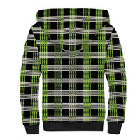 Aloha Hawaii Pakalana Pikake Lei Sherpa Hoodie Palaka Inspired Hawaiian-plaid Black