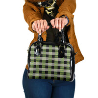 Aloha Hawaii Pakalana Pikake Lei Shoulder Handbag Palaka Inspired Hawaiian-plaid Black