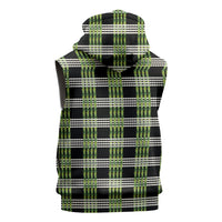 Aloha Hawaii Pakalana Pikake Lei Sleeveless Hoodie Palaka Inspired Hawaiian-plaid Black