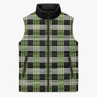 Aloha Hawaii Pakalana Pikake Lei Sleeveless Puffer Jacket Palaka Inspired Hawaiian-plaid Black