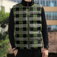 Aloha Hawaii Pakalana Pikake Lei Sleeveless Puffer Jacket Palaka Inspired Hawaiian-plaid Black
