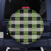Aloha Hawaii Pakalana Pikake Lei Spare Tire Cover Palaka Inspired Hawaiian-plaid Black
