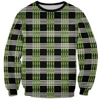 Aloha Hawaii Pakalana Pikake Lei Sweatshirt Palaka Inspired Hawaiian-plaid Black