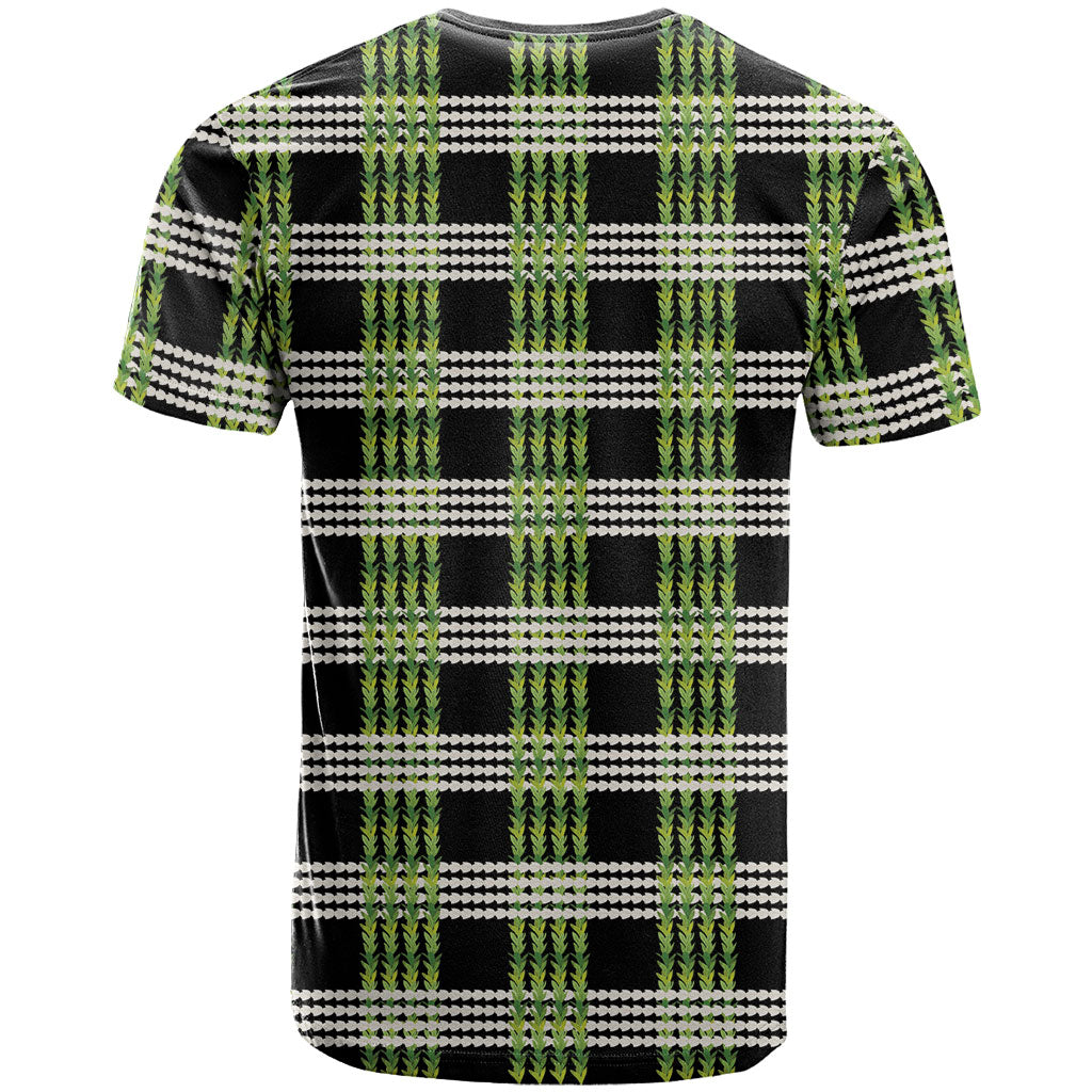 Aloha Hawaii Pakalana Pikake Lei T Shirt Palaka Inspired Hawaiian-plaid Black