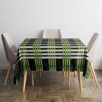 Aloha Hawaii Pakalana Pikake Lei Tablecloth Palaka Inspired Hawaiian-plaid Black