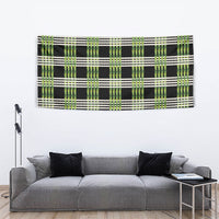 Aloha Hawaii Pakalana Pikake Lei Tapestry Palaka Inspired Hawaiian-plaid Black