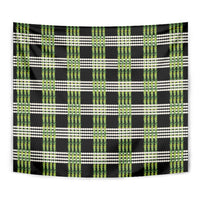 Aloha Hawaii Pakalana Pikake Lei Tapestry Palaka Inspired Hawaiian-plaid Black